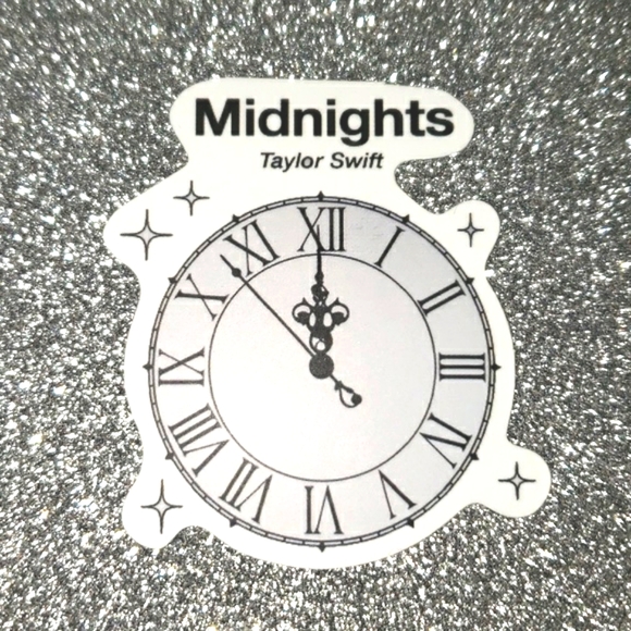 10/$10 Taylor Swift MIDNIGHTS Waterproof Sticker CLOCK - Picture 1 of 7